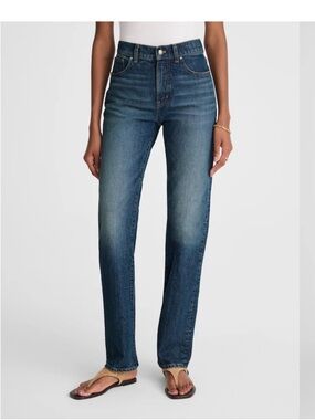 Madewell Longline Straight Mid-Rise Jeans Medium Wash - 26 petite / 2 / small
